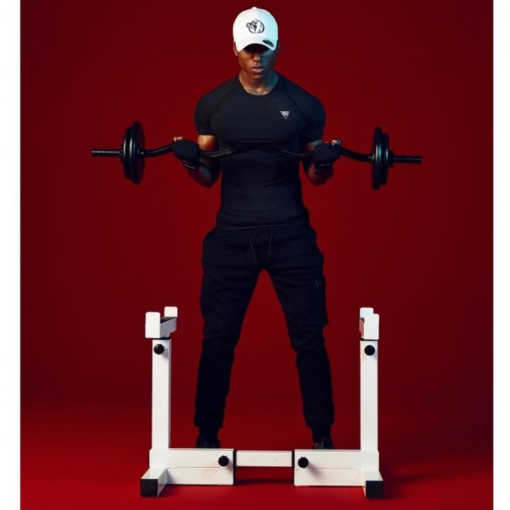 Produktbild Gorilla Sports Verstellbare Curlhantel Ablage