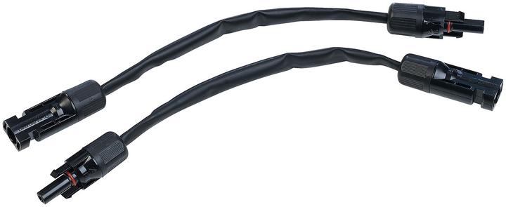 Actual product image Revolt Set of 4 weatherproof, extra-flat solar cables, for feed-through, MC4-compatible (Solar system mounting material)