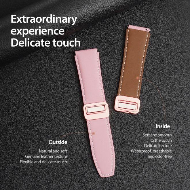 Image du produit Dux Ducis YA Series Bracelet en cuir véritable (20 mm, Cuir véritable, Largeur de l'ergot 20 mm, Galaxy Watch6, Galaxy Watch3 (41mm), Gear S2 Classic)