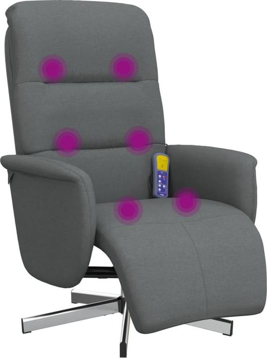 Actual product image VidaXL Massage chair with footrest dark grey fabric, colour