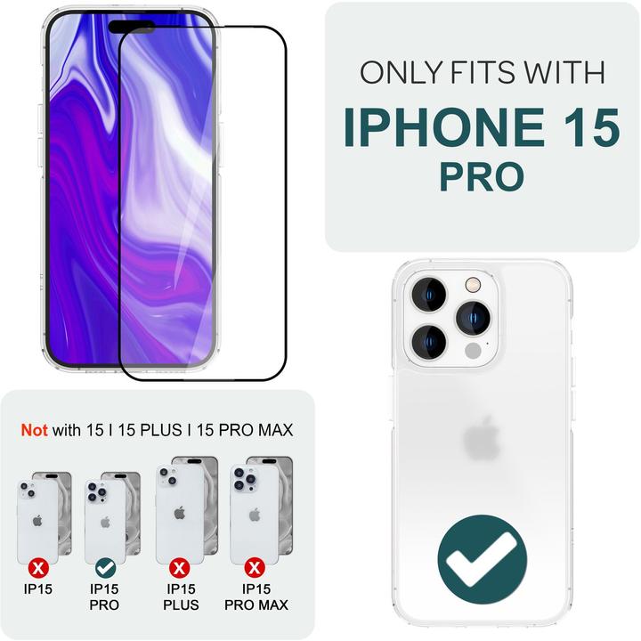 Immagine prodotto Nalia 2x vetro protettivo e 1x sagoma (2 Pezzo/i, Apple iPhone 15 Pro)