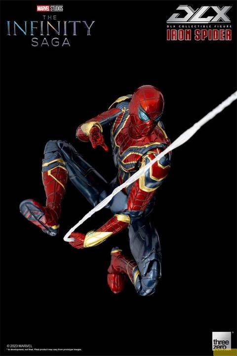 Actual product image ThreeZero Infinity Saga figurine 1/12 DLX Iron Spider 16 cm