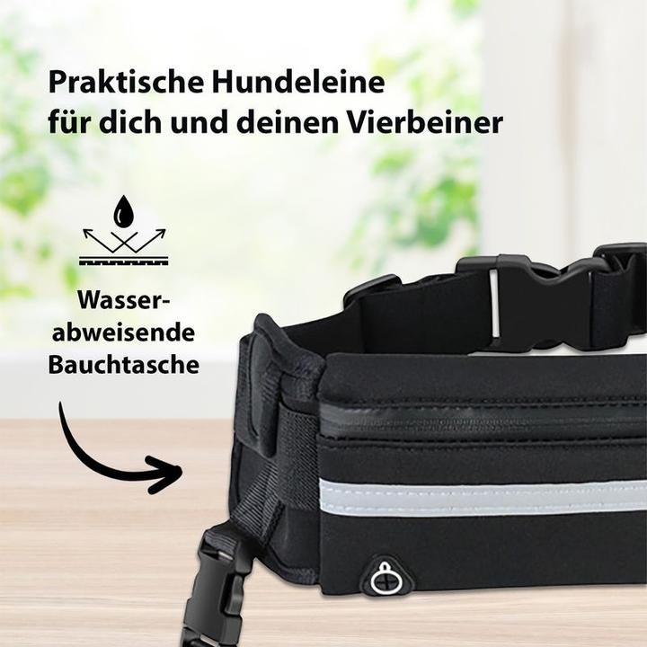 Produktbild Hermex Leine Jogging Bauchgurt Hüftgurt Hundeleine Flexibel Elastisch Bungee (128, Hund, Jogging)