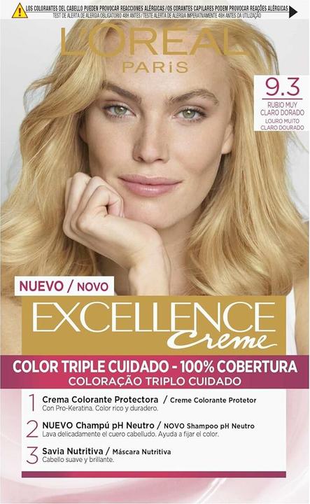 L'Oréal Paris EXCELLENCE Creme tinte #9,3-rubio claro claro dorado (#9,3-rubio claro claro dorado)