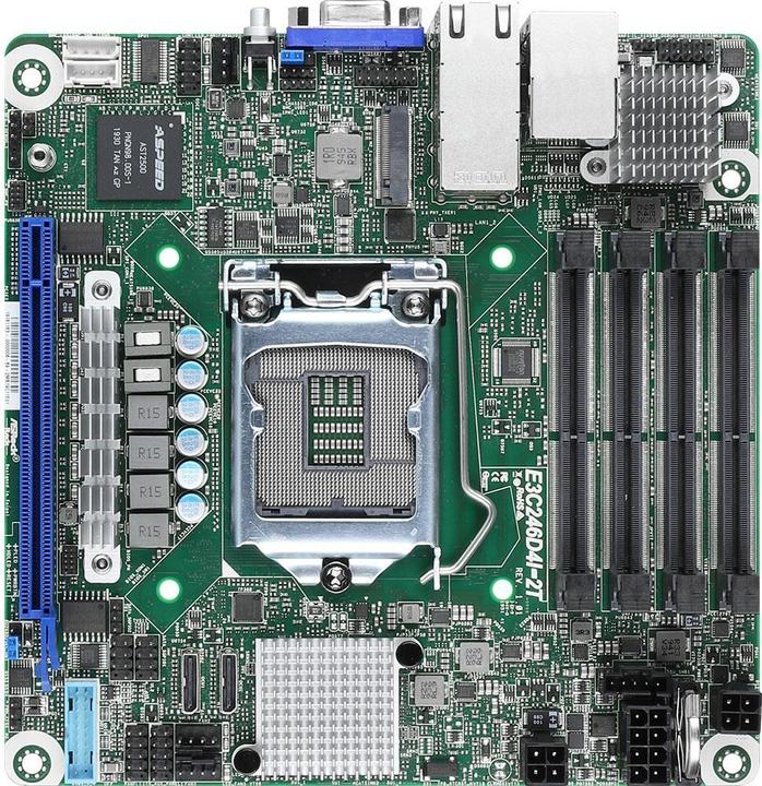 Image du produit AsRock Carte mère E3C246D4I-2T (LGA 1151, Intel C246, Mini-ITX)