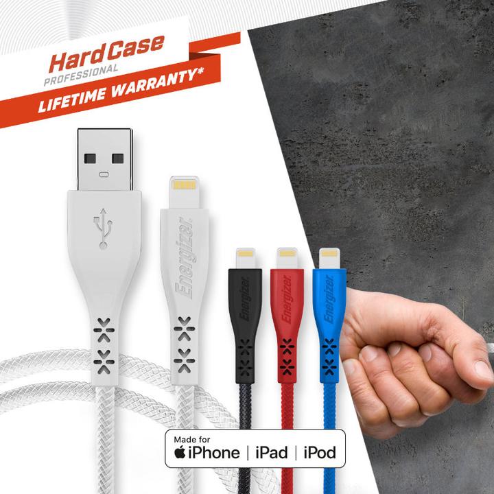 Actual product image Energizer Lifetime USB Lightning Cable Charge & Sync (1.2m) white (1.20 m, USB 2.0)