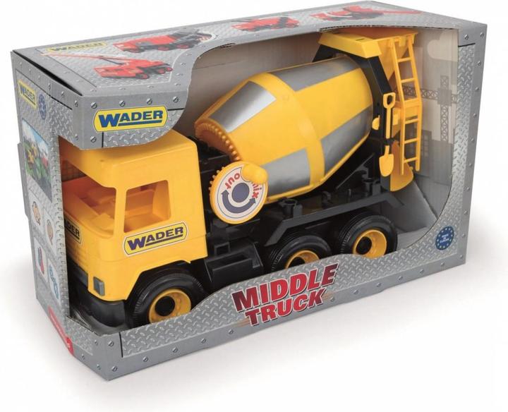 Actual product image Wader Yellow 38 cm Middle Truck concrete mixer in a box