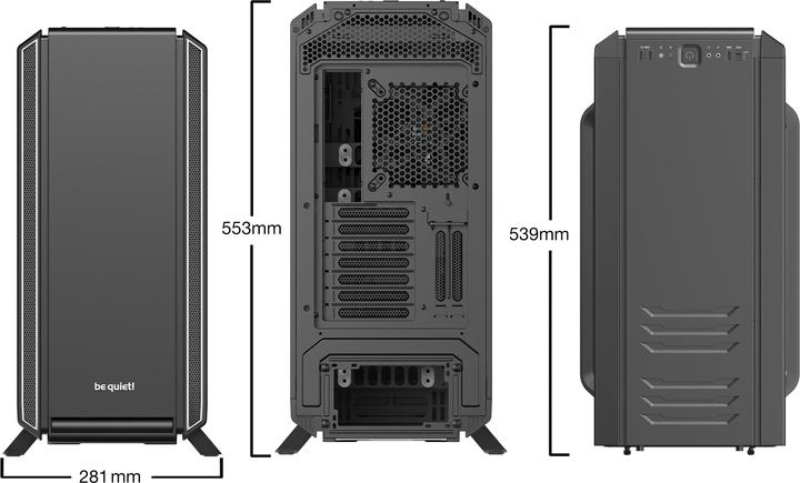 Produktbild be quiet! Silent Base 801 Window (ATX, mATX, Mini-ITX, E-ATX)