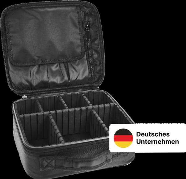 Immagine prodotto Beauty case nero 22,5 x 25,5 x 9,5 cm, con scomparti organizzativi