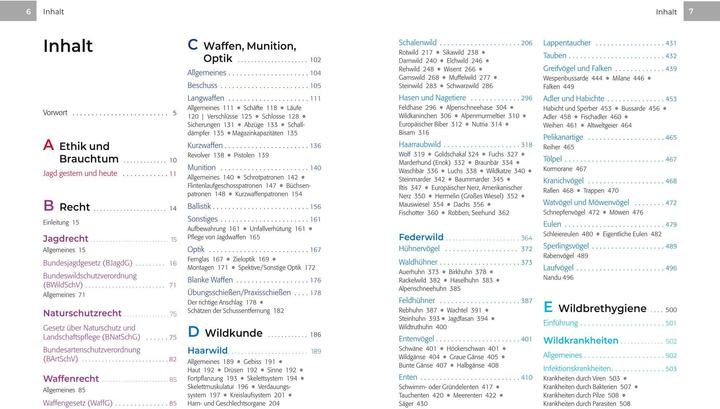 Nutritional values and ingredients Vor und nach der Jägerprüfung (German, Herbert Krebs, 2024)