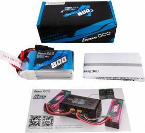 Immagine prodotto Gens Ace G-Tech 800mAh 11.1V 45C 3S1P PACCHETTO BATTERIA LIPO JST (11.10 V, 800 mAh)