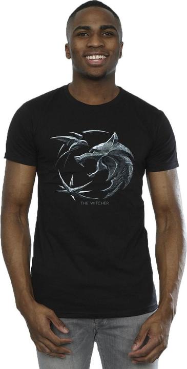 Produktbild Netflix The Witcher Wolf Logo TShirt (L)