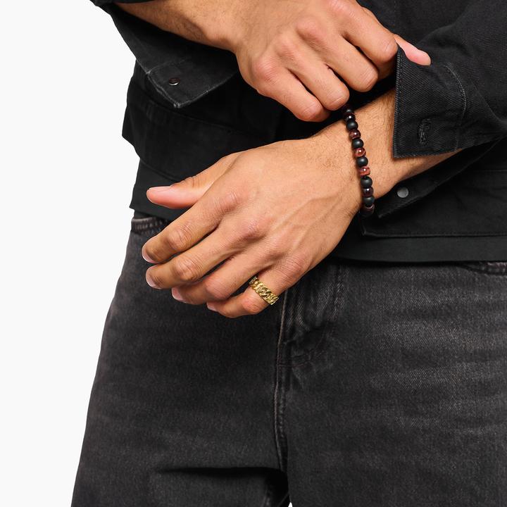 Immagine prodotto Thomas Sabo Ring Kettenglieder breit vergoldet (58, 925 Argento)