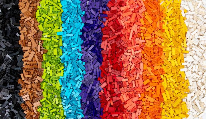 Immagine prodotto LEGO mattoncini colori misti - 160 gr. - circa 1.000 pezzi - Miscela di mattoncini base colorati - NUOVO (Accessori LEGO)