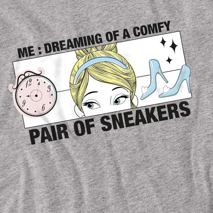 Immagine prodotto Cinderella Dreaming Of Comfy Sneakers Maglietta Adulto Unisex (L)