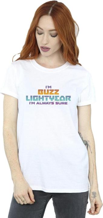 Actual product image Disney Womens/Ladies Lightyear Always Sure Text Cotton Boyfriend T-Shirt (S)