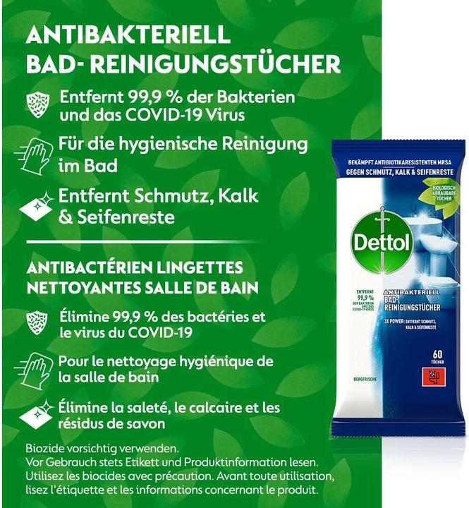 Actual product image Dettol Bathroom cleaning cloths