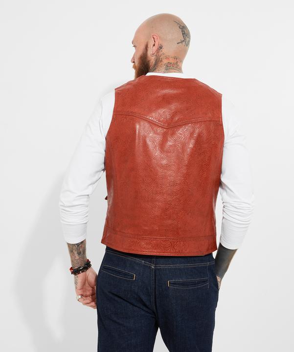 Produktbild Joe Browns Floral Embossed Leather Waistcoat (L)