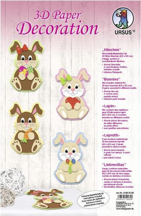 Actual product image Ursus Craft kit 3D bunny (24 x, 1 x 21 x 32 cm)