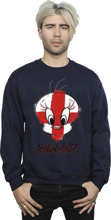 Actual product image Looney Tunes Mens Tweety England Face Sweatshirt (XXL)