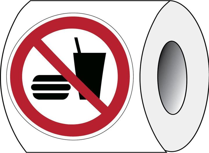 Brady ISO 7010 PIC P022 B-7541 ISO safety labelling - Eating and drinking prohibited Lamini