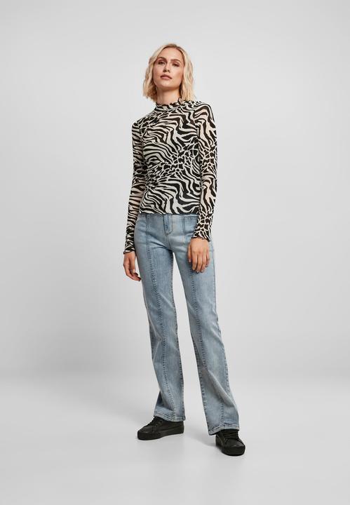 Actual product image Urban Classics Ladies AOP Mesh Turtleneck Longsleeve (XL)