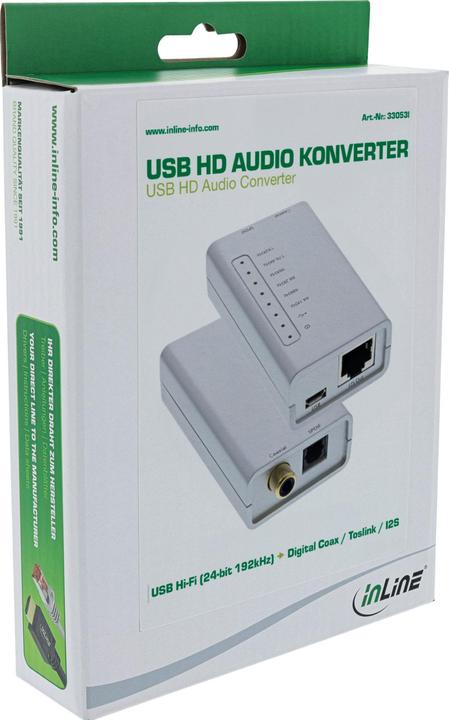 Actual product image InLine USB HD Audio Adapter (Camera Converter)