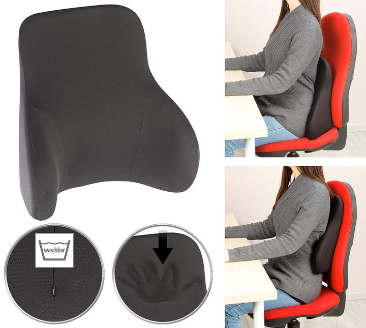 Image du produit Newgen medicals Coussin dorsal en mousse à mémoire de forme (12 x 41 x 45 cm)