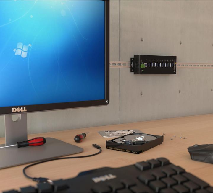 Actual product image StarTech 10 PORT INDUSTRIAL USB 3.0 HUB (USB-B, 10 Ports)
