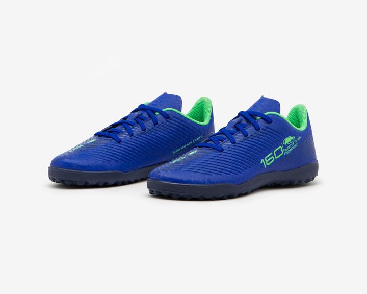 Actual product image Kipsta Kids' football multispeed shoes TF with laces - 160 Turf blue (36)