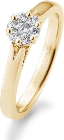 Immagine prodotto Breuning Anello di fidanzamento con fiore (57, Oro 750/18 K)