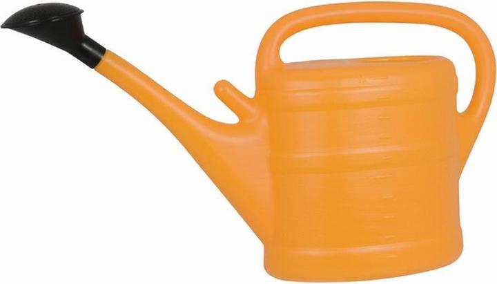 Image du produit Geli Arrosoir, 10 litres, en plastique orange, 56x32x18,5 cm, avec pomme d'arrosage et arceau (10 l)