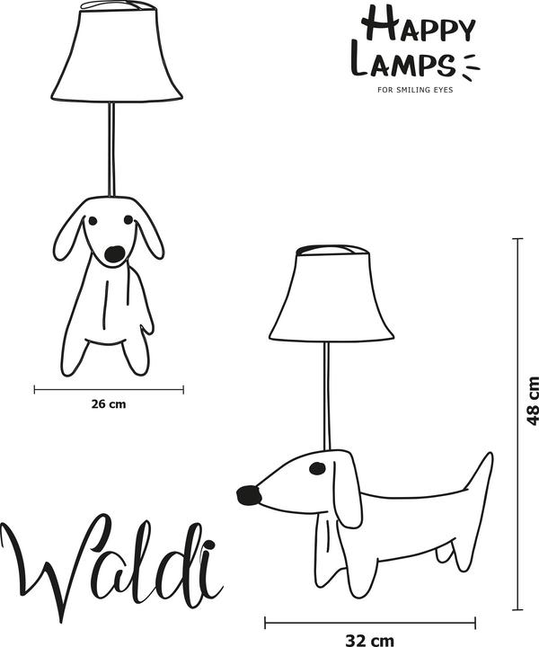 Actual product image Happy Lamps Waldi the dachshund (470 lm)
