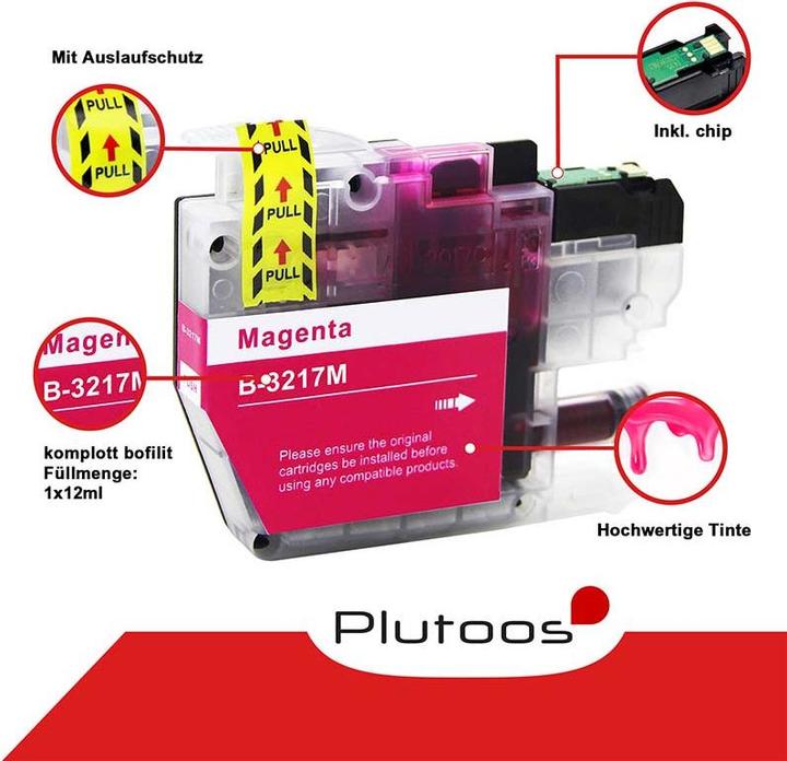 Produktbild Plutoos Brother LC-3217 Patronen XXL kompatibel, 4er Farbset