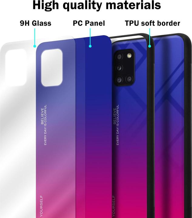 Produktbild Cadorabo TPU 2 Farben Glas Cover (Samsung Galaxy A31)
