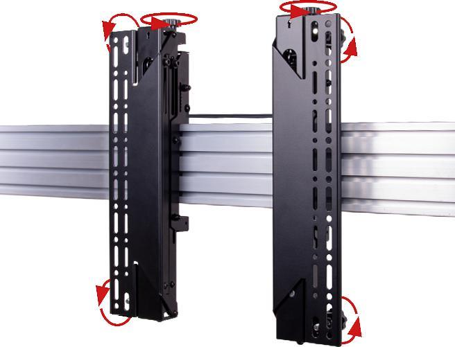 Actual product image b-tech BT8390-VESA400MAP - Interface adapter arm - Black - 50 kg - Rail - 165 (Wall, 70", 50 kg)