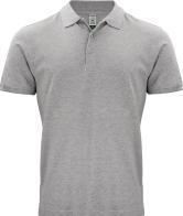 Actual product image Clique Polo shirt Classic OC 028264, organic cotton, grey mottled, size M (M)
