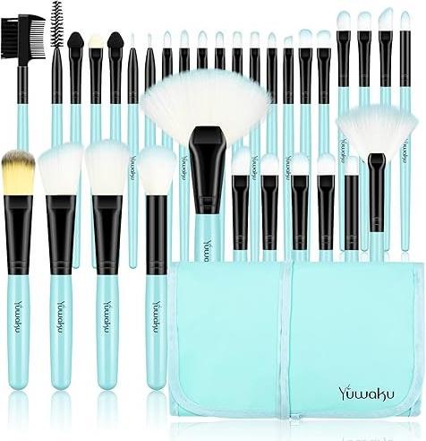 Actual product image Yuwaku 32 pieces Makeup Brushes Set with Bag No.18 (Eyebrows)