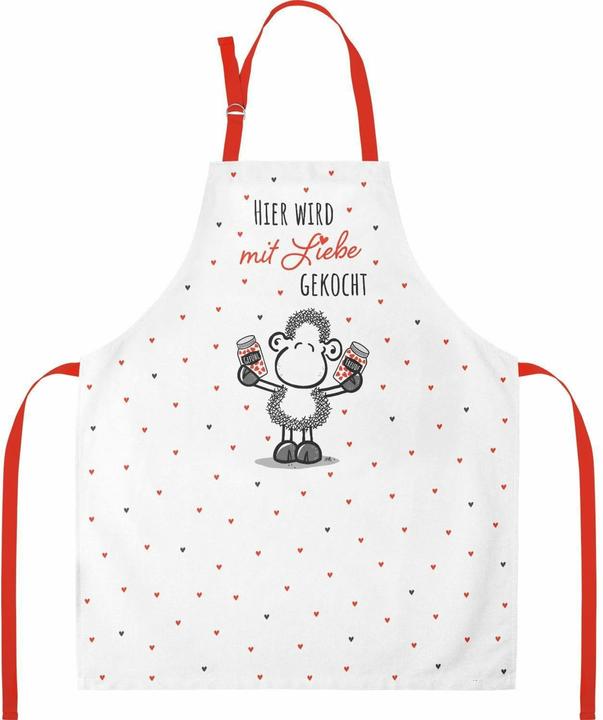 Produktbild Sheepworld Schürze "Hier wird mit Liebe gekocht"