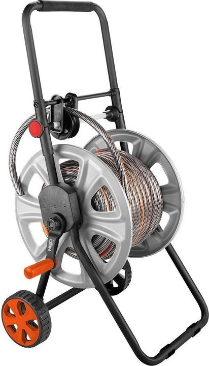 Produktbild Neo Gartenschlauchwagen, Metall, bis 60 m 1/2" Schlauch, mit Schlauchführung (60 m)