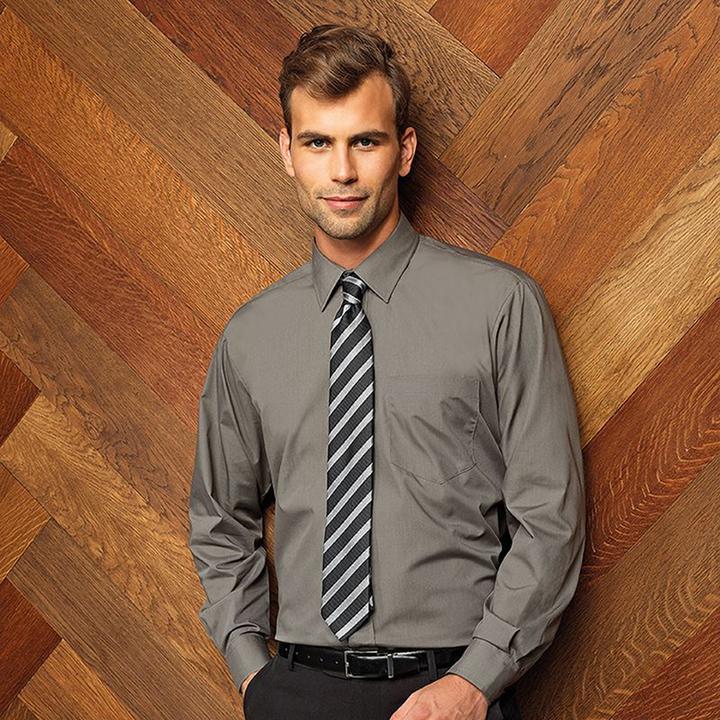 Actual product image Premier Poplin shirt Long-sleeved work shirt (59)