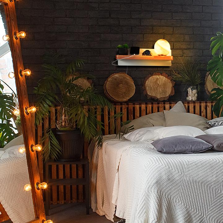 Produktbild Relaxdays Wandregal beleuchtet (40 x 17 x 18.5 cm)