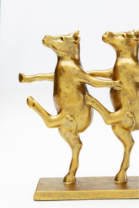 Actual product image Kare Design Deko Figur Dancing Cows Gold 40cm