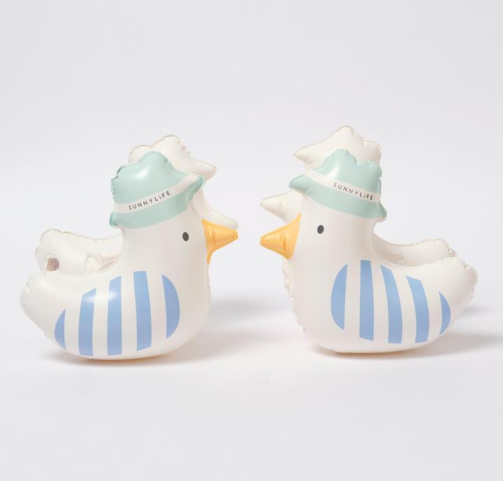 Actual product image Sunnylife Schwimmflügel Sid die Möve Blue Stripe (bis 30kg)