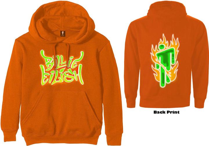 Billie Eilish Airbrush Flames Blohsh (Hoodie)
