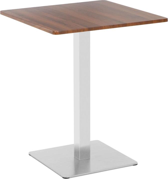 Produktbild Royal Catering Bistrotisch eckig 60 x 60 cm Sitzhöhe 75 cm Edelstahlsäule Bistro Tisch Outdoor (60 x 60 cm)