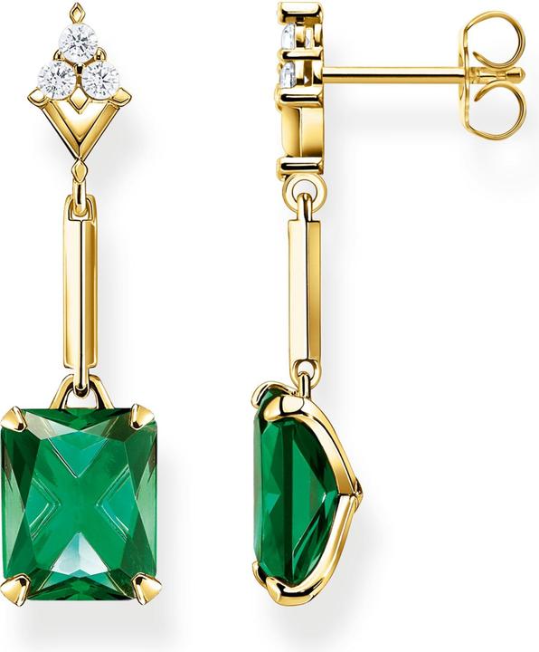 Produktbild Thomas Sabo Ohrringe grüner Stein gold (925er Silber)