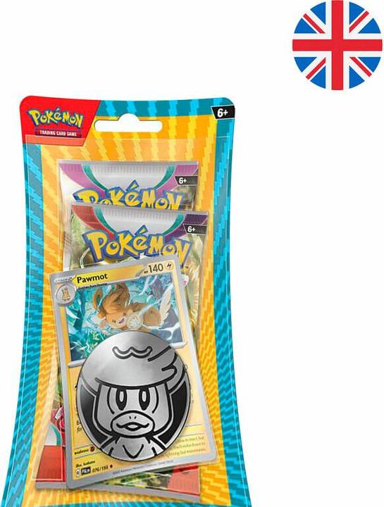 Actual product image Pokémon Blister Booster Doppelpack (Jan2024) Checklane Footprint *Englische Version* (English, Blister pack)