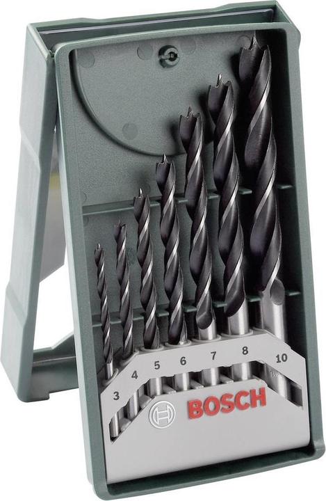 Image du produit Bosch Zubehör Jeu de forets hélicoïdaux pour bois 7 pièces (8 mm, 10 mm, 4 mm, 3 mm, 5 mm, 6 mm, 7 mm)