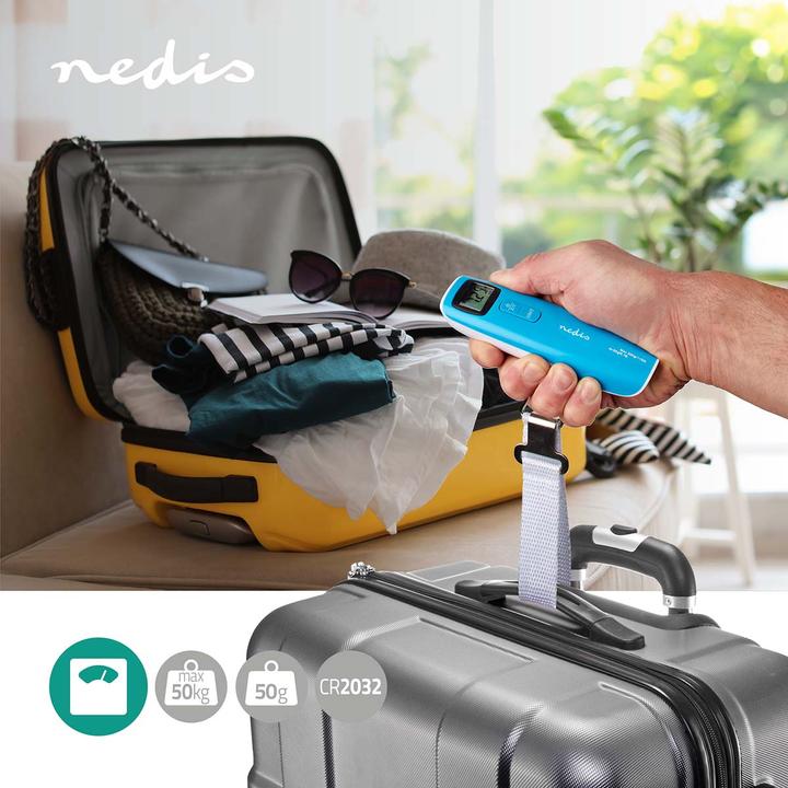 Image du produit Nedis Pèse-bagages numérique | 50 kg | Fonction tare (Pèses bagage)